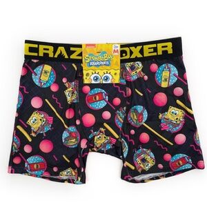 SpongeBob SquarePants Crazy Boxer Briefs Mens Size Medium Underwear 80s 90s New